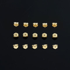 通體s925純銀梅花耳塞耳堵耳帽耳釘DIY耳飾配件18k玫瑰金廠家批發