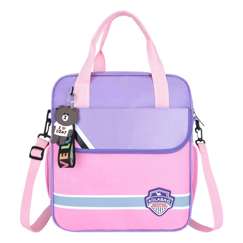 New Primary School students tutoring bag single shoulder bag tote bag boys and girls children tutoring bag double shoulder book bag messenger bag wholesale