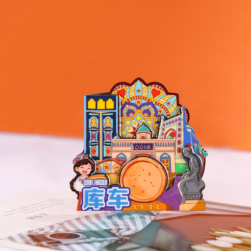 中国都市人気観光名所木製冷蔵庫マグネットカスタマイズされた文化的で創造的な北京パンダ diy マグネット強力な吸引|undefined