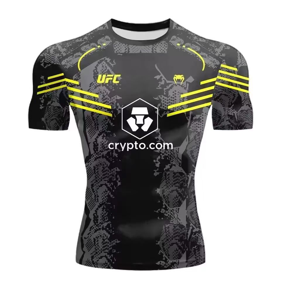 【Ufc&Mma】European and American Cross-Border Foreign Trade Unlimited Fighting Boxing Uniforms Short-Sleeved T-Shirt 3D Digital Printing