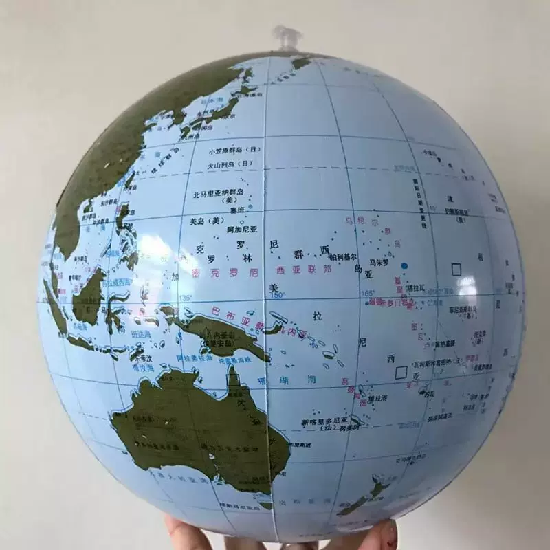 热销现货充气地球仪 充气沙滩球 中文版地球仪教学道具气球