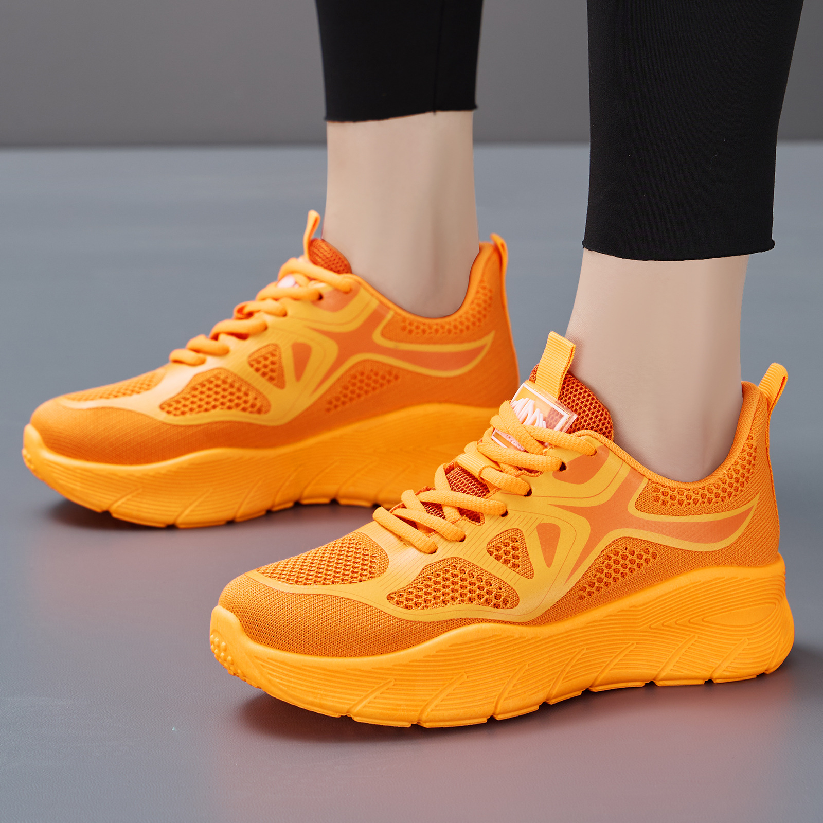 El Jin Seyuan| Zapatos de primavera de mujer zapatos de deporte transpirables, zapatos de altura de suela gruesa, zapatos de mujer cómodos, zapatos casuales