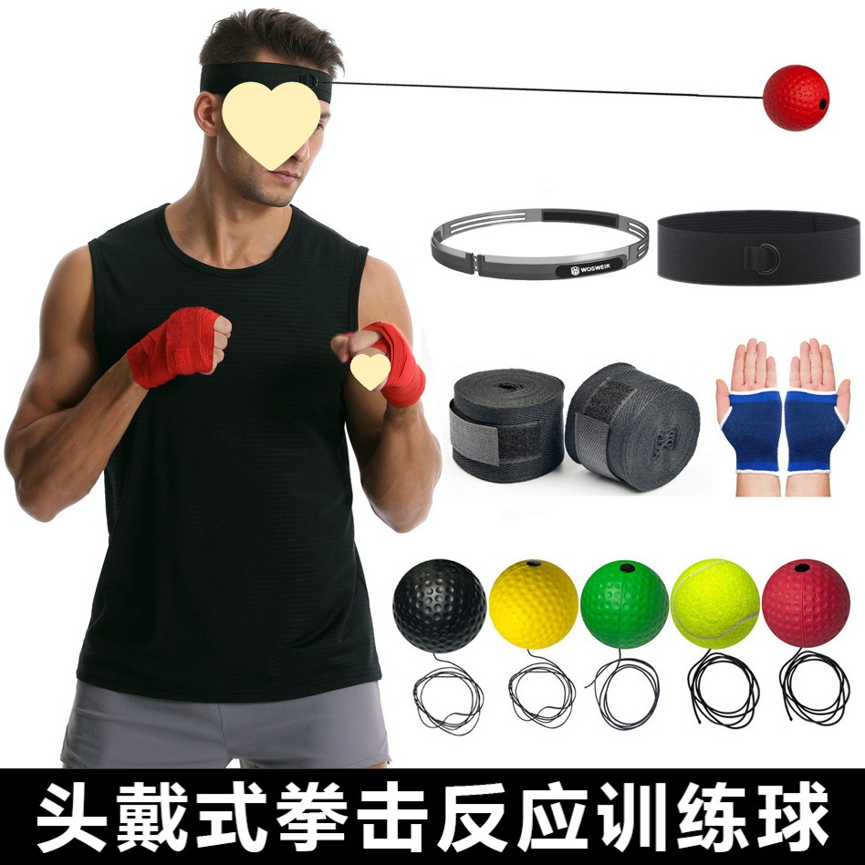 Head-mounted boxing reaction ball speed ball boxing ball boxing magic ball fighting ball reaction boxing training equipment
