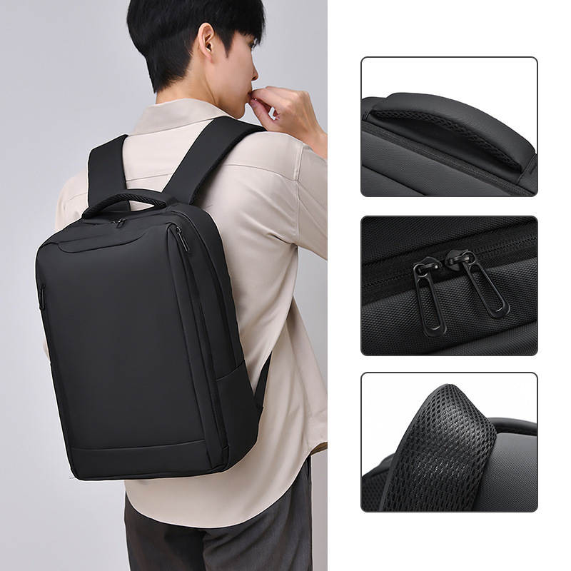 New men's business backpack with large capacity 15.6inch laptop backpack student schoolbag commuter travel bag lightweight