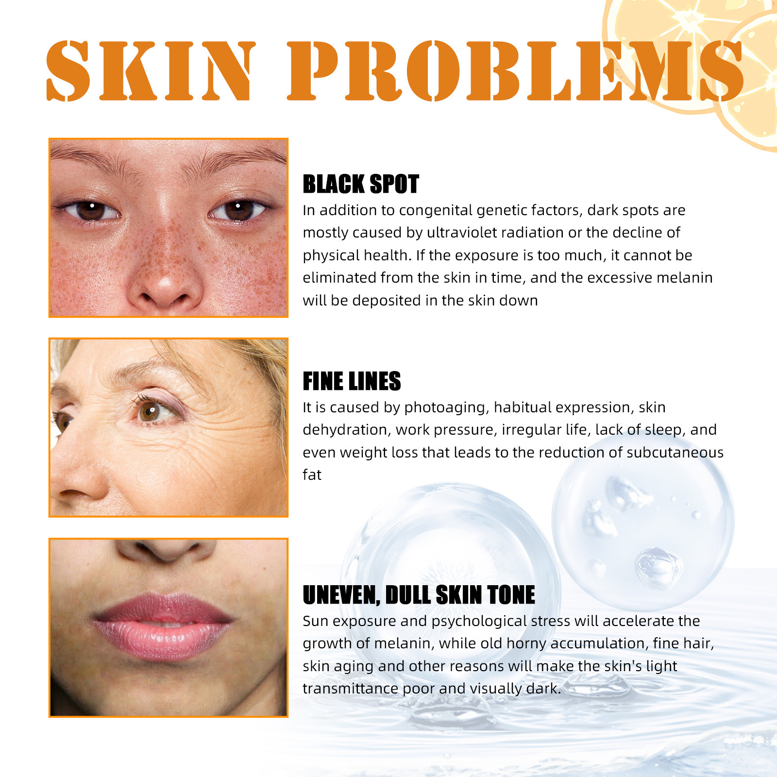 Vitamin-C-Gesichtsbehandlung zur Aufhellung des Hauttons, zur Befeuchtung, zum Verblassen stumpfer Haut und zur Reparatur der Essenz._voghion.com