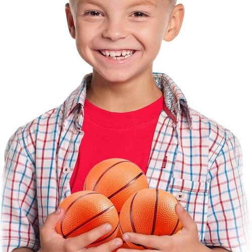Mini basketball 10CM inflatable PVC hand-caught elastic ball kindergarten baby indoor and outdoor interactive toy ball