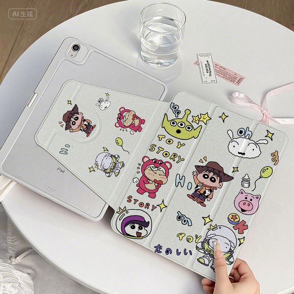 720 ° 70% off Rotating Protective Case for Apple and Huawei Tablets, Anti-Drop Acrylic with Pen Slot Protection