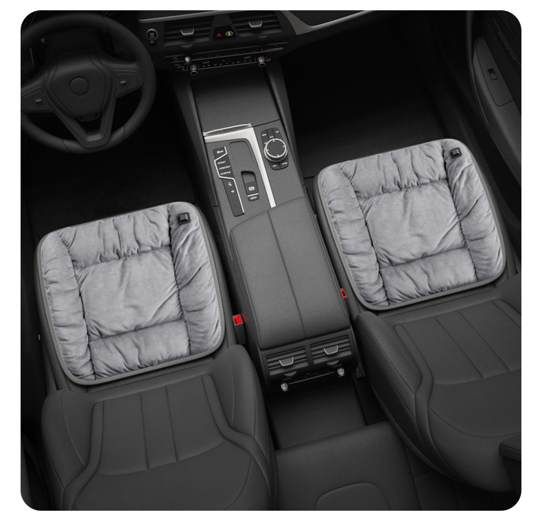 Car Heated Seat Cushion Winter Plush Single Piece Car Seat Cover Thickeneded Rear Car Seat Cushion Warm Electric Heating