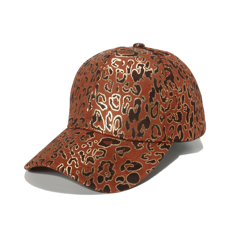 Polyester Material Leopard Pattern Summer, Spring, Autumn Season Women's Streetwear Leopard Curved Eaves Baseball Cap