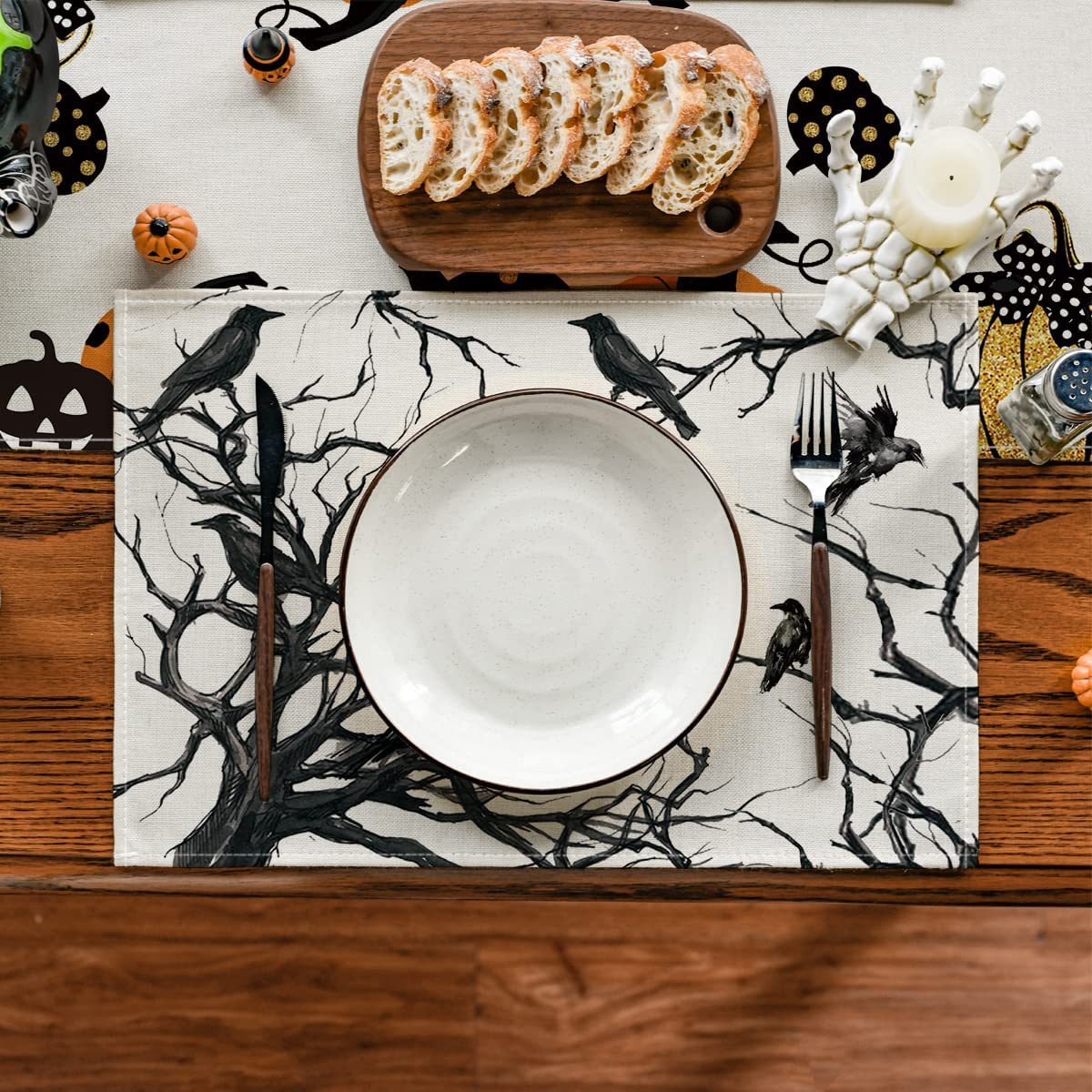 110g Weight Tablecloths Home Textiles & Decor Type tablecloth Event & Party Supplies 1 Piece, 1 Set Quantity Casual, Party Occasion Linen Material Halloween, Day of the Dead Festival Skull Pattern Funny Style Halloween Day Of The Dead Funny Skull Linen Casual Party Tablecloth Party Supplies Tableware 1 Piece 1 Set 5