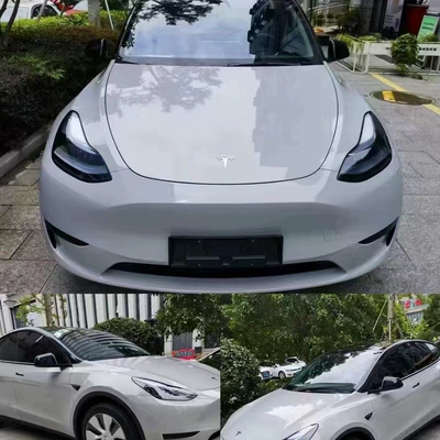 Car Color Change Film PET Base Crystal Piano Black Porcelain Blue Lavender Glacier Blue Whole Car Roll Film (Car paint protective film) - pet-material-crystal-sub-gray-165m
