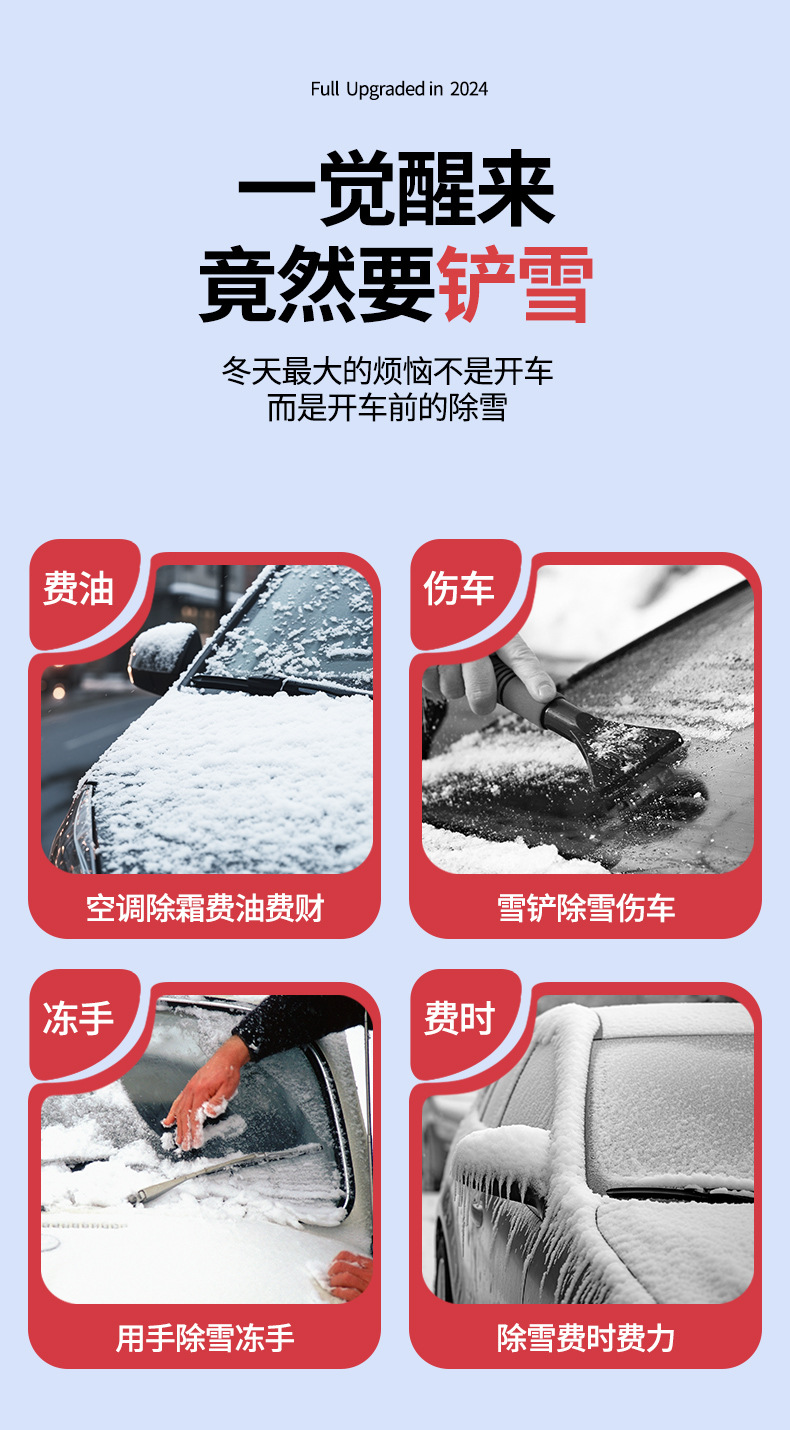 Car Sun Protection, Heat Insulation, Thickeneded Snow Shield, Real Three-Window Sunshade, Car Front Sun Shield, Enlarged Moisture-Proof Oxford Cloth