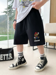 男童短褲夏季薄款中大童洋氣休閒兒童卡通洋氣中褲潮牌五分褲