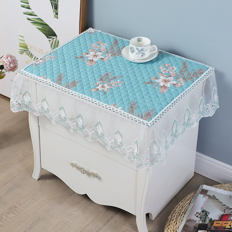 Ll Толстая крышка тумбочки тканевая ткань кружевное полотенце противоскользящая пылезащитное покрытие для тумбочки для спальни