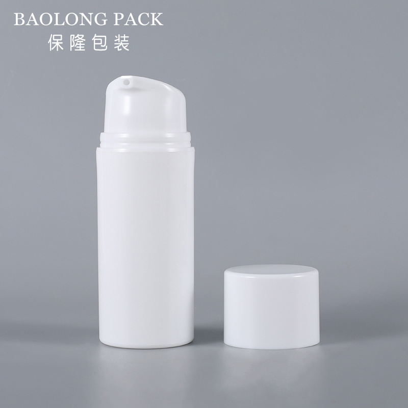 흰색 로션 병 + 흰색 캡, 80ml, PP