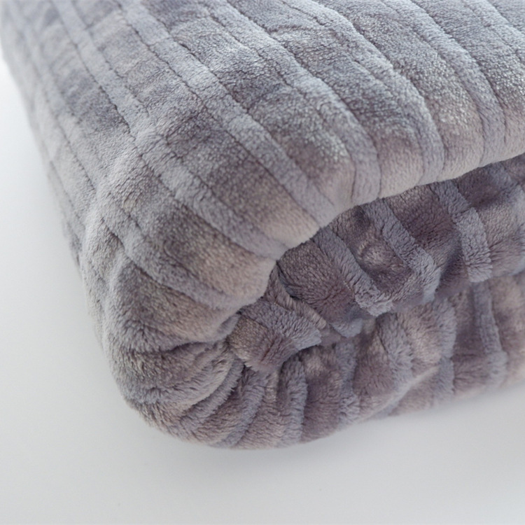 清仓促理提花AB纱双面法兰绒毛毯空调被睡衣针织面料