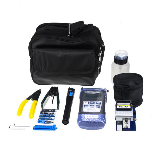 Pengdi Optical Power Meter with Network Cable Tester All-In-One F Fiber Optic Cold Connection Tool Kit Fusion Splicer Set with Fiber Optic Cable