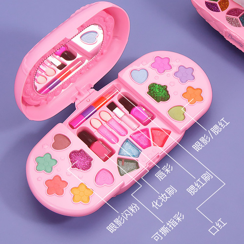 Children's Cosmetic Table Set Toy Washable Nail Polish Girl Princess Makeup Box Gift Wholesale Gift