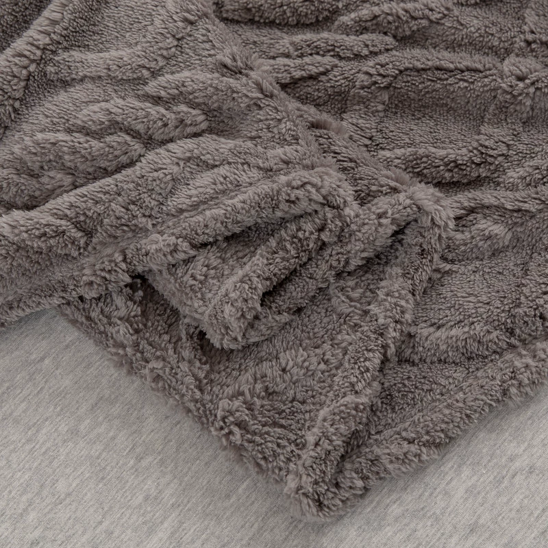 Plush Throw Blanket, increased thickness, simple elegant design, multiple sizes