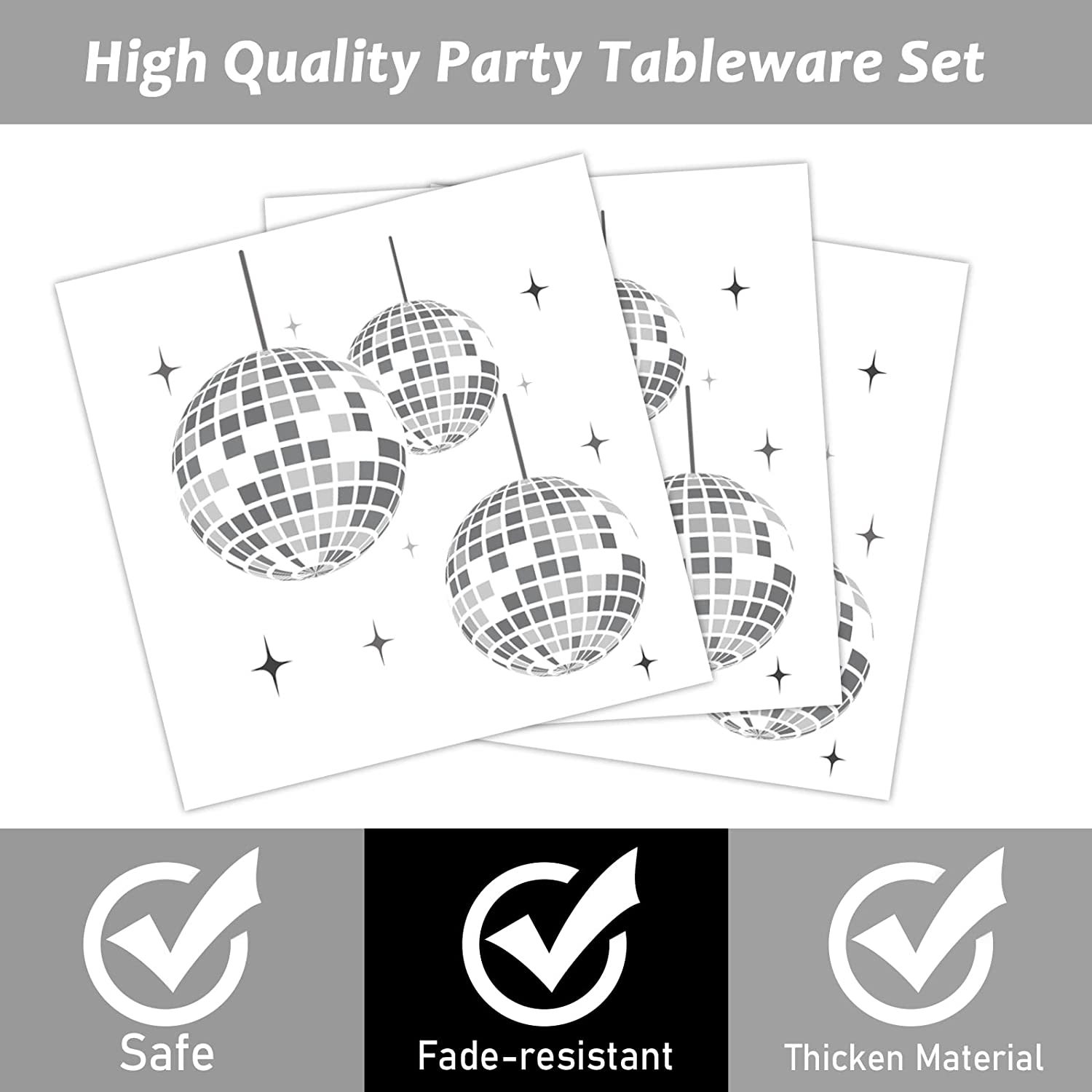 670g Weight Fashion Disco Ball Paper Party Tableware