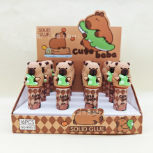 卡皮巴拉固体胶高颜值水豚创意胶棒学生DIY手工桌面白色胶水批发