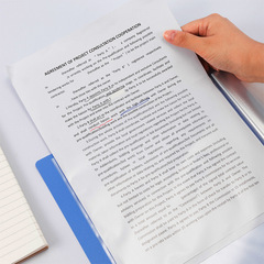 得力5002資料冊活頁A4文件夾插頁袋透明文件資料袋辦公用品文具