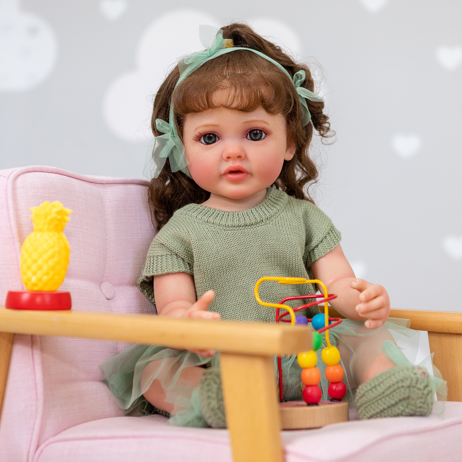 NPK 55cm pegamento completo puede entrar en la simulación de agua muñeca reborn Betty transfronteriza suministro de comercio electrónico entrega de una pieza