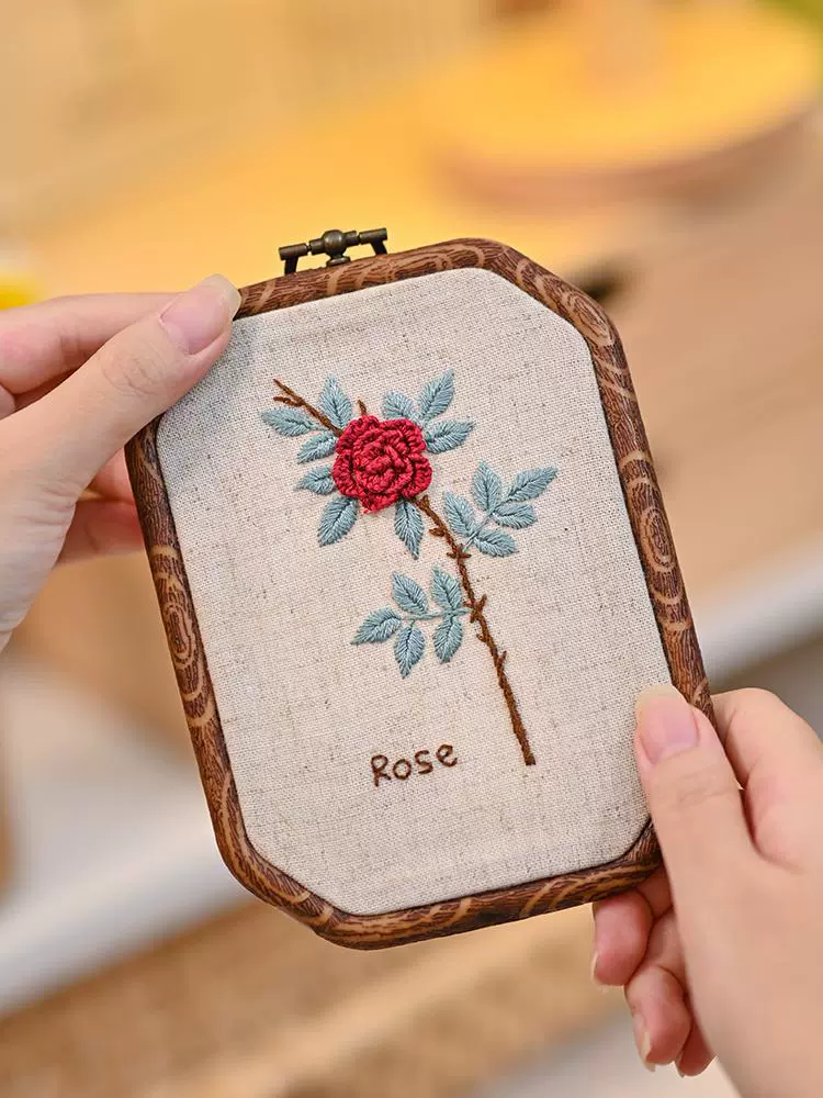 Materials set for beginners, handmade, french style, with embroidery