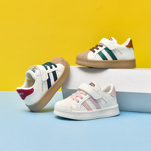 New children's sneaker children's shoes shell head small board shoes baby baby shoes toddler small white shoes wholesale tide