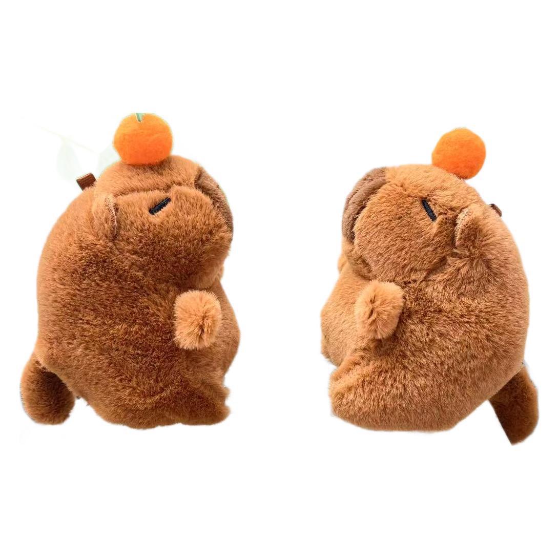 Creativo cable de tracción colada capibara colgante muñeca juguete de peluche muñeca Dolphin bolso colgante llavero