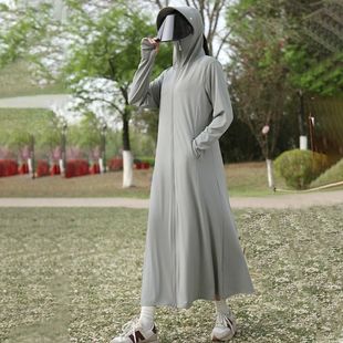 Sun Protection Clothing for Women to Wear Outside in Summer 2025 New Long Full-Body Anti-Uv Ice Silk Outdoor Light Sun Protection Clothing