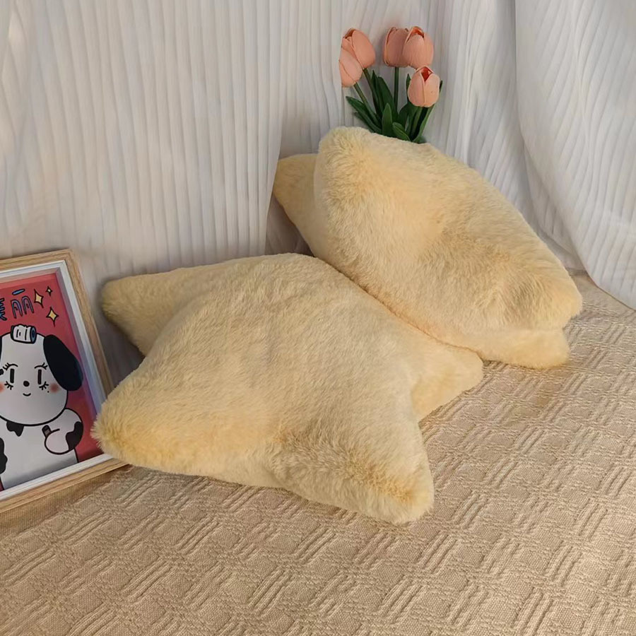 Almohada de estrella pequeña, cojín para sofá, juguete de peluche, bonito almohada súper suave para el almuerzo, cojín, adorno informal, regalo para mujer