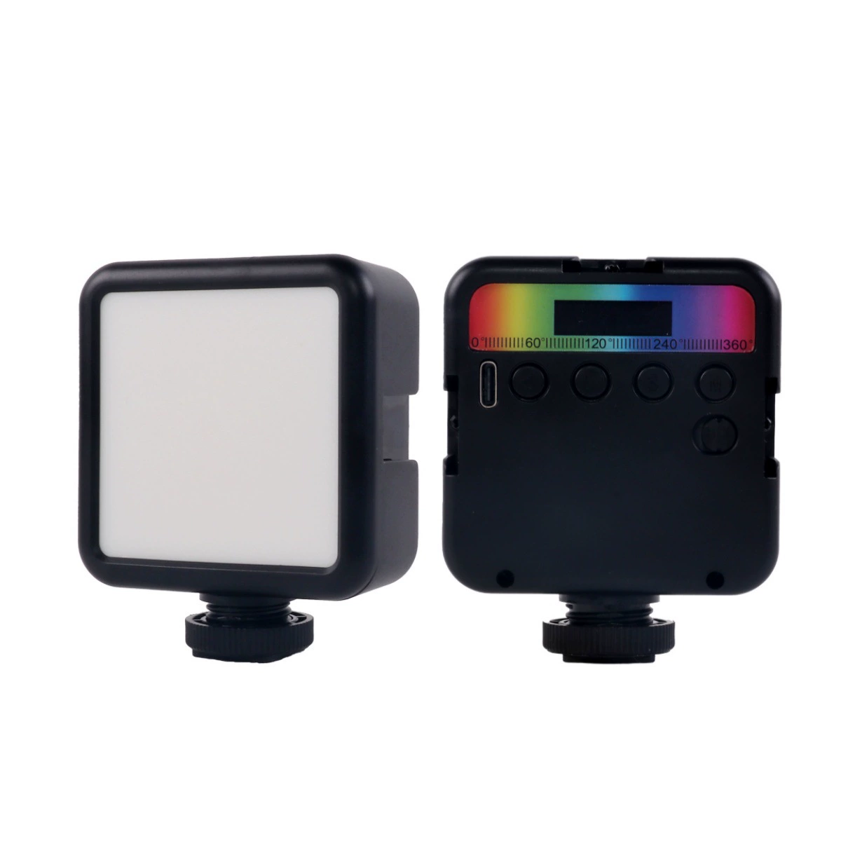 Portable Square RGB Fill Light, USB Rechargeable, Pocket Size 14×9.4×8.6 cm