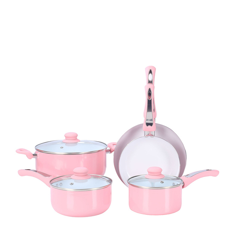 Maifan juego de ollas de piedra de ocho piezas para el hogar pan regalo traje de cocina antiadherente sartén leche olla traje