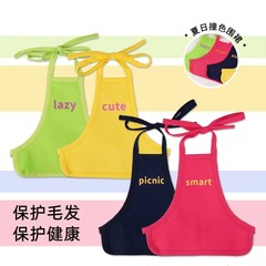 子犬のお腹のポケットが可愛いです。純色の両足のエプロンが好きです。