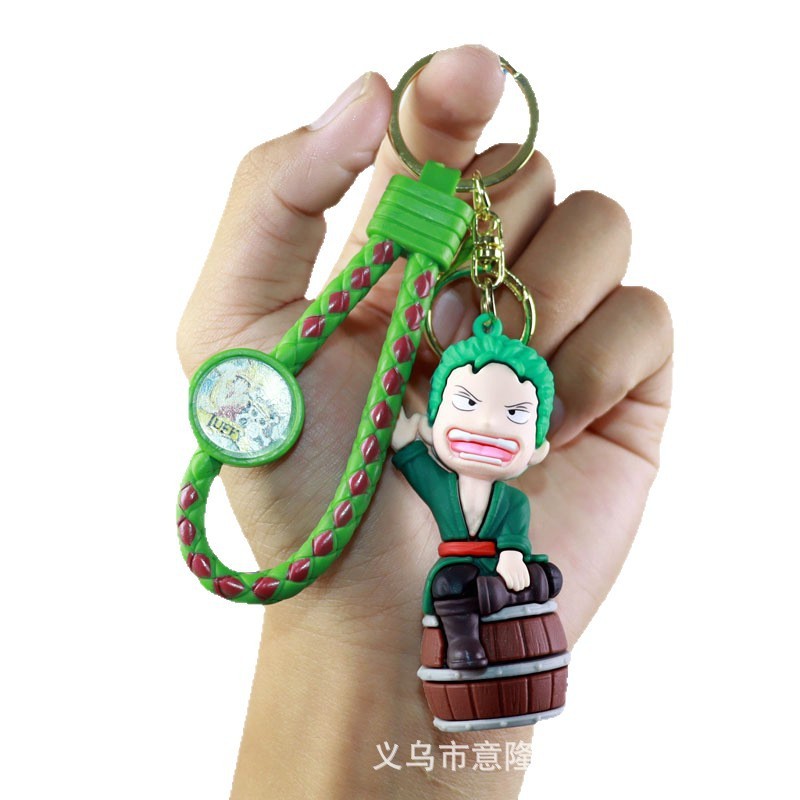 新アニメーション漫画ワンピース立体レザーロープシリーズキーホルダーペンダント PVC ソフト接着剤カーバッグペンダント|undefined