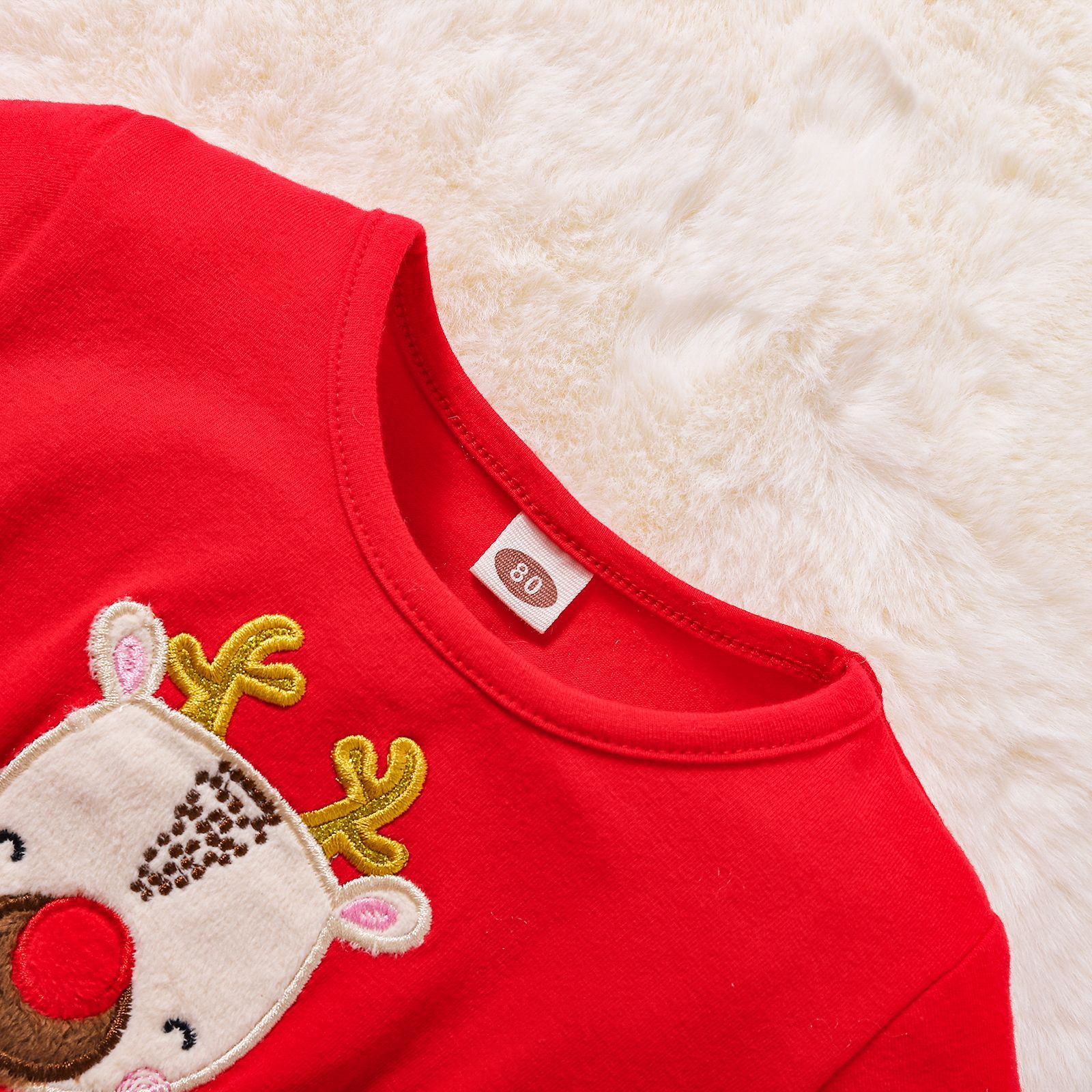 Christmas Fashion Deer Cotton Girls Dresses display picture 5