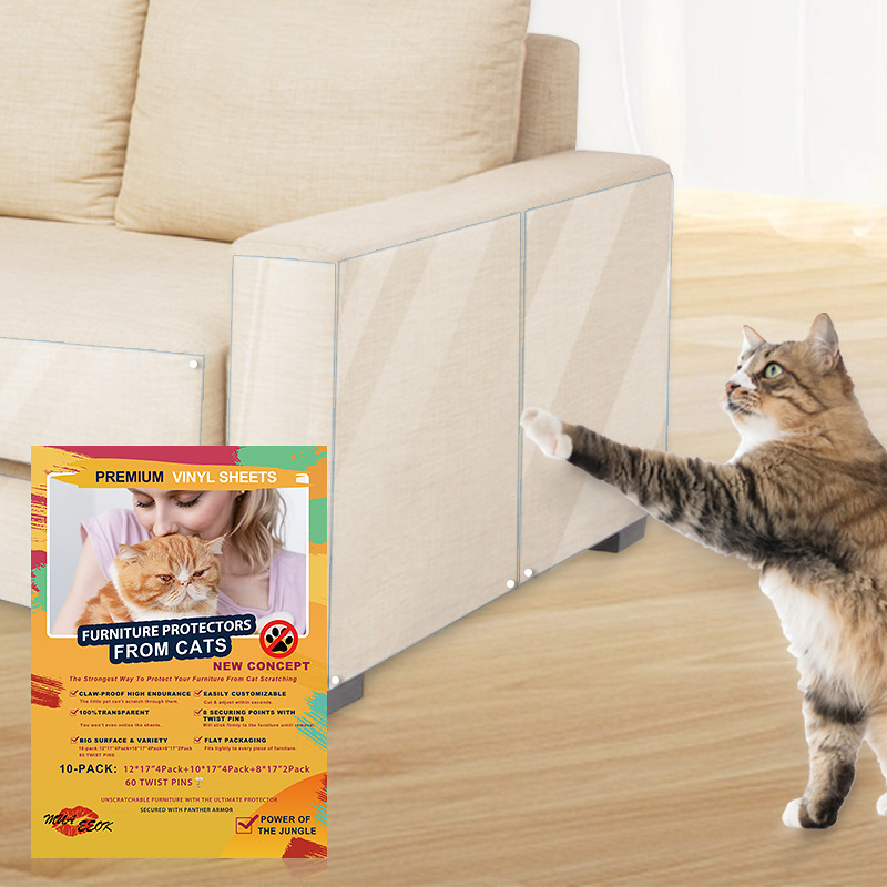 PVC透明のゴムのフロストの耐摩耗性の家具のソファーは猫を防ぎます。|undefined