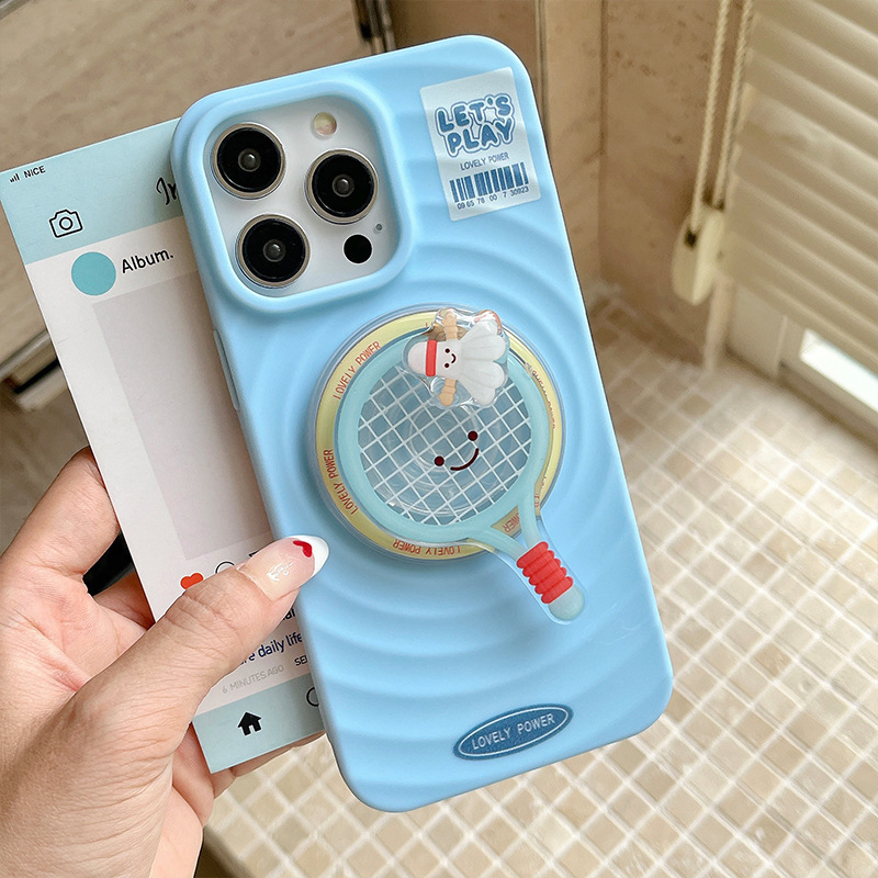 Capa protetora magnética para tênis de mesa Apple 16PRO com suporte para airbag e desenho animado criativo para iPhone12_voghion.com