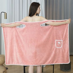 Wearable Bath Towel Women's Sling Bathrobe Bath Skirt Thickened Wearable Bath Towel Von Bath Towel Bath Towel Large Adult