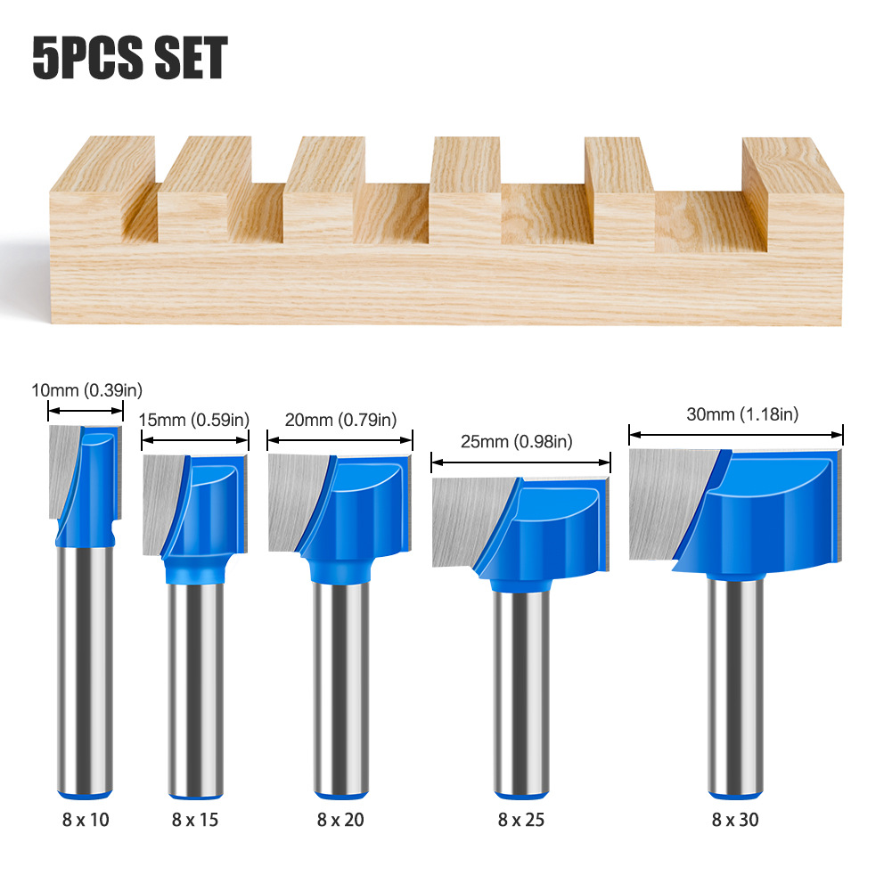 Mango de 8mm exportado a Rusia Amazon AliExpress máquina de grabado máquina de recorte cuchillo de limpieza de fondo plano 10-32mm azul