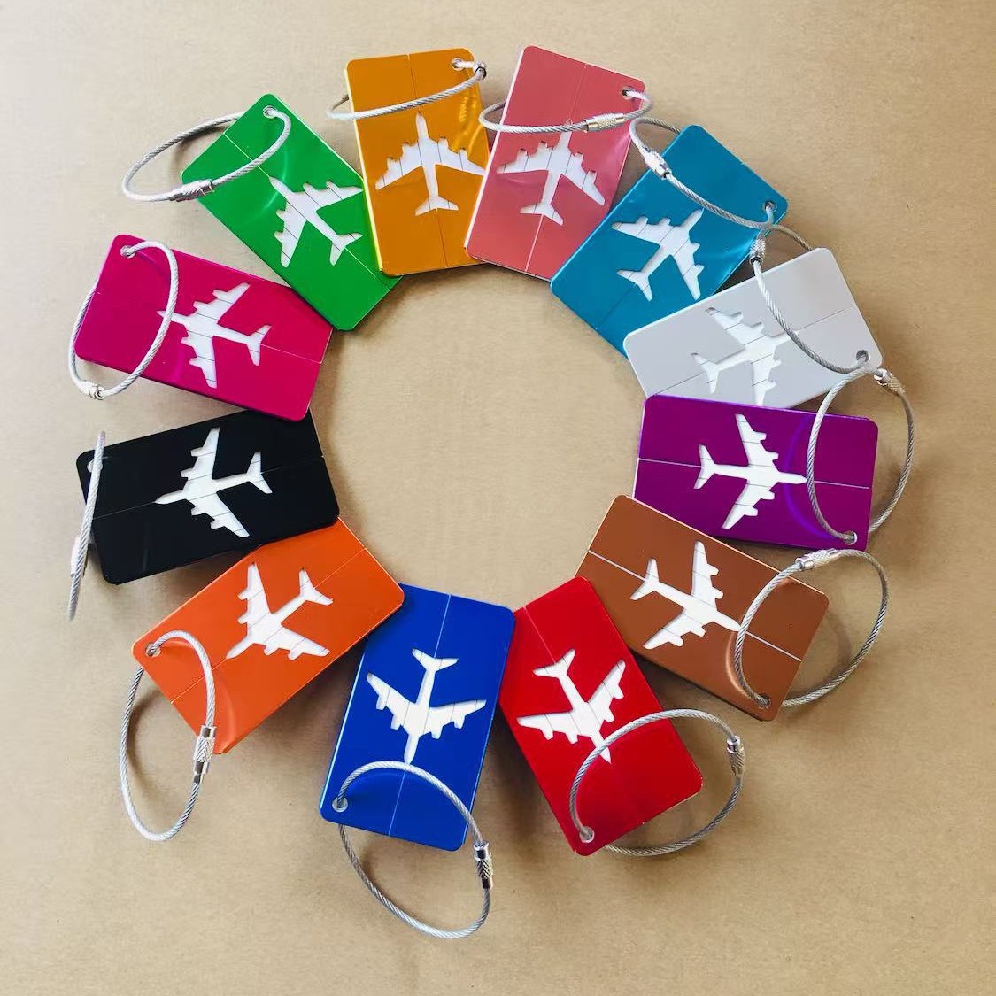 Travel Tag Aluminum Alloy Luggage Tag Boarding Pass Luggage Label Luggage Check-In Dog Tag Metal Hanger
