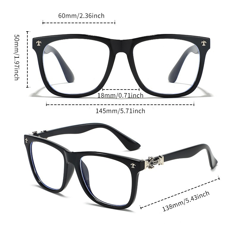 TR marco cuadrado gafas para hombres y mujeres a prueba de luz azul gafas de luz plana de la misma red de gafas de grado médico a prueba de luz azul