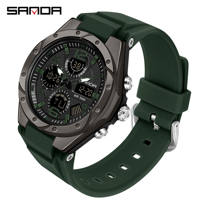 6062 고무링 블랙 & 그린 [여성 스타일]