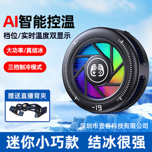 2025 New Fs13 Mobile Phone Radiator Ai Digital Display Intelligent Temperature Control Semiconductor Live Cooling Refrigeration Radiator