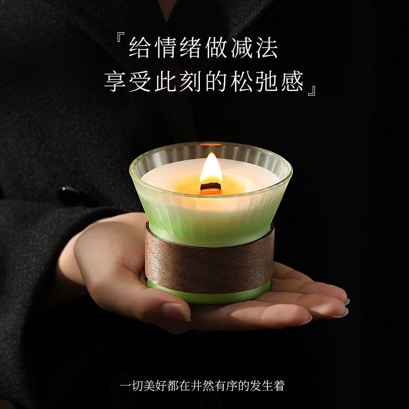 严选大豆蜡香薰蜡烛氛围感卧室家用装饰杯型小摆件精致生日礼物|undefined