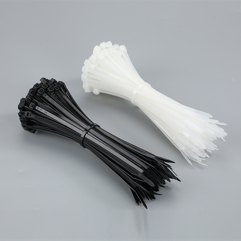 Producción de plástico nylon cable tie color blanco y negro 3 * serie autobloqueo nylon cable tie gran venta al por mayor