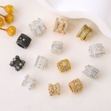 14K����ɫ�yɫ�ʯ�p�滨�м�������diy����朴������ɢ��