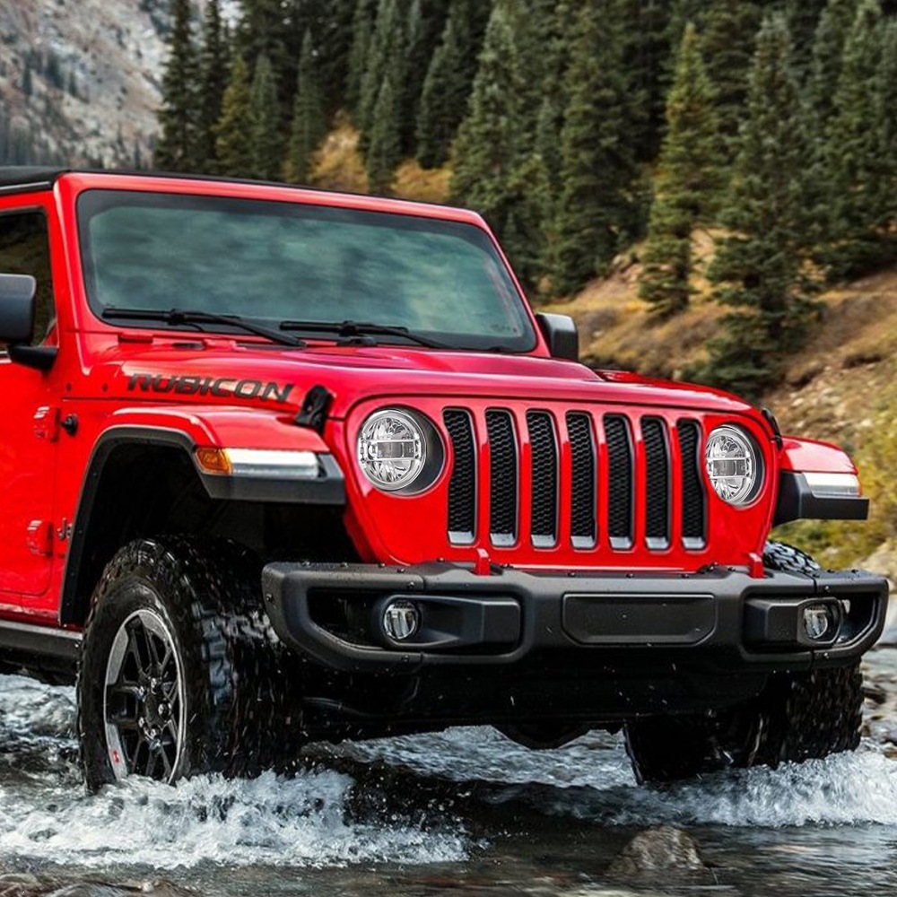 7inch Jeep Wrangler JK LED headlights, diamond-shaped headlights, Wrangler modified LED headlights suitable for JEEP