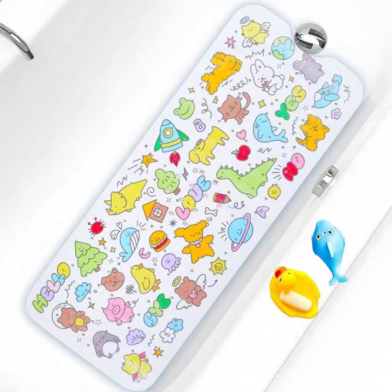 Alfombrilla antideslizante para baño con diseño de océano de dibujos animados para niños de Amazon, alfombrilla antideslizante para piscina, baño, alfombrilla antideslizante